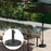 22kg Garden Parasol Base, Round HDPE Sun Umbrella Base, Black