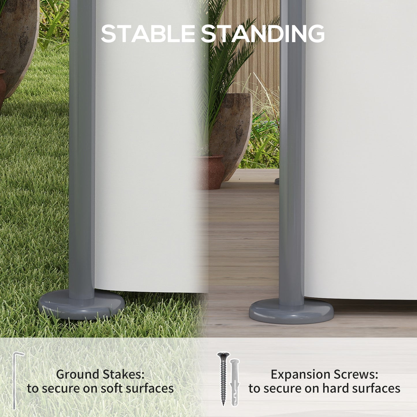 3 x 4m Garden Gazebo with Sides, Double Roof Metal Gazebo, White