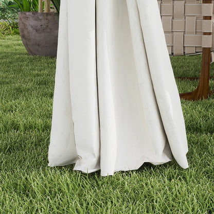 3 x 4m Garden Gazebo with Sides, Double Roof Metal Gazebo, White