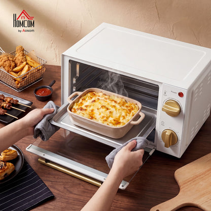 Mini Oven 9L Countertop Toaster Oven with Timer Control 750W White