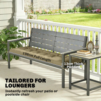 Sun Lounger Cushion, Memory Foam Patio Chair Cushion with Ties