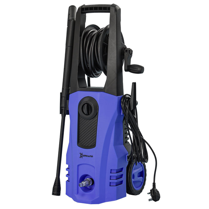 DURHAND 1800W High Pressure Washer, 150 Bar Pressure, 510 L/h Flow, High-Performance Portable Power Jet Wash Cleaner Blue