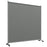 Garden Screen with Wheels, 6ft Rolling Privacy Room Divider, Dark Grey