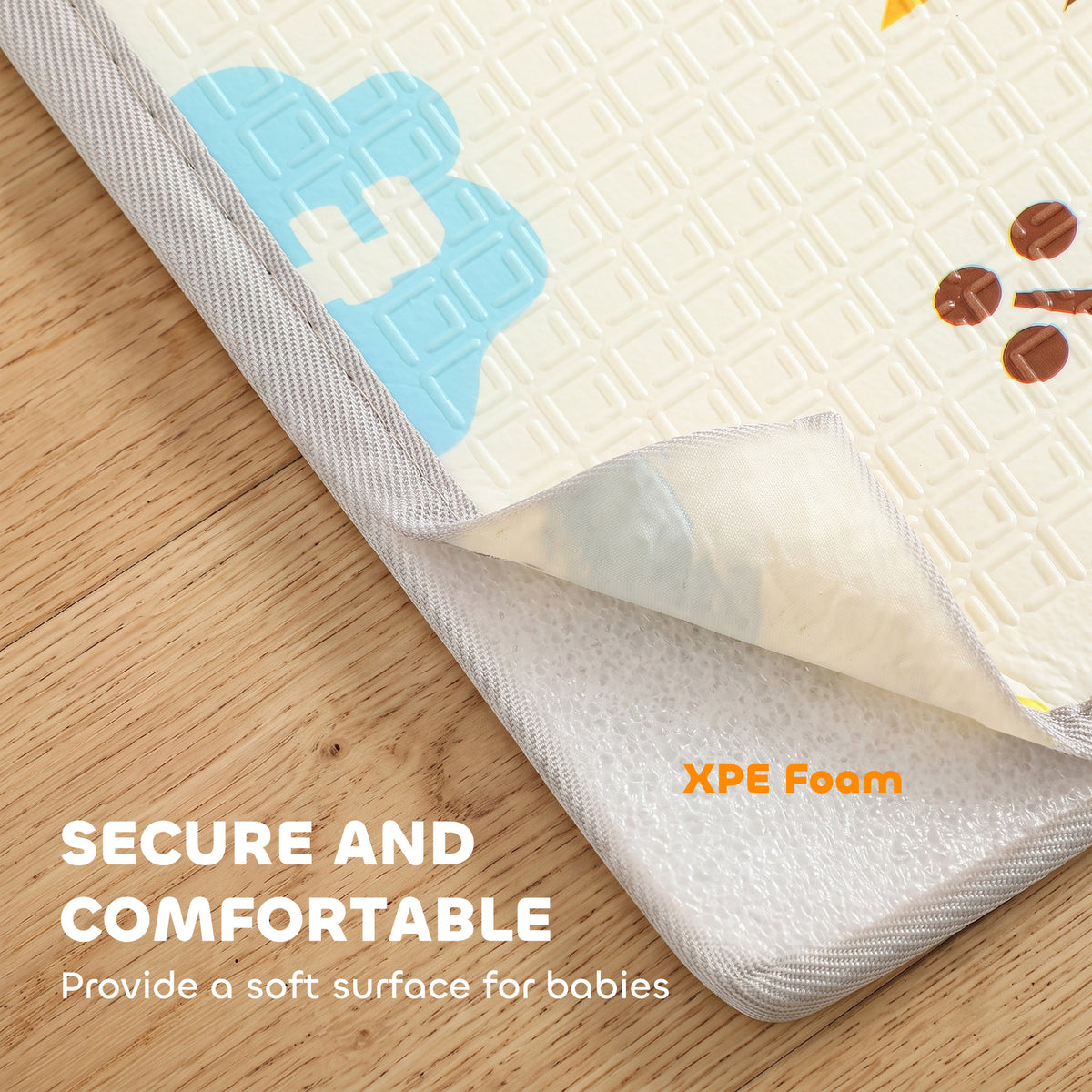 2m x 1.8m Reversible Folding Baby Play Mat with Storage Bag - Tree & Forest