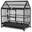 48" Heavy Duty Dog Crate on Wheels, with Removable Tray, Openable Top, for L, XL Dogs - Black