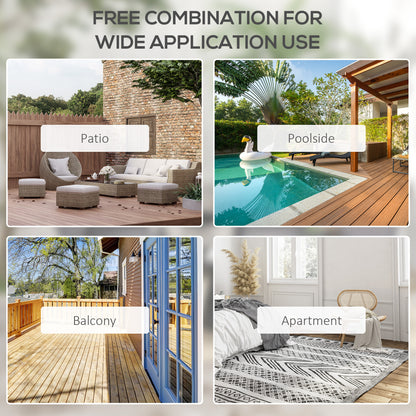 4-PCS Garden Armchairs Outdoor Patio Folding Furniture Black