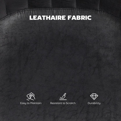 Bar Stools Set of 2 Adjustable Swivel Bar Chairs with Backrest Black