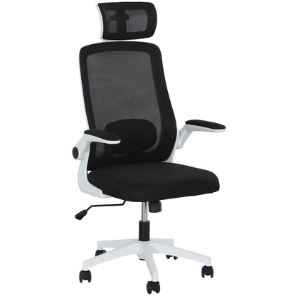 Executive Mesh Office Chair with Headrest, Lumbar Support, Black