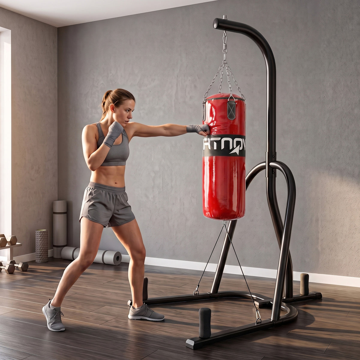 Freestanding Punching Bag for Adults with Stand and Heavy Bag
