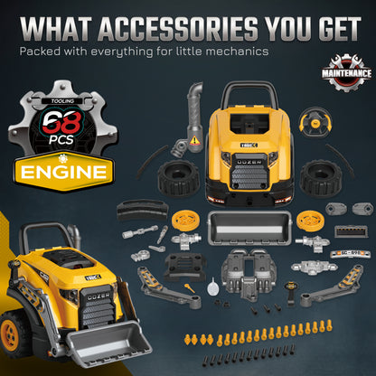 Kids Truck Engine Toy with Spray, Lights, Sounds for 3-6 Years