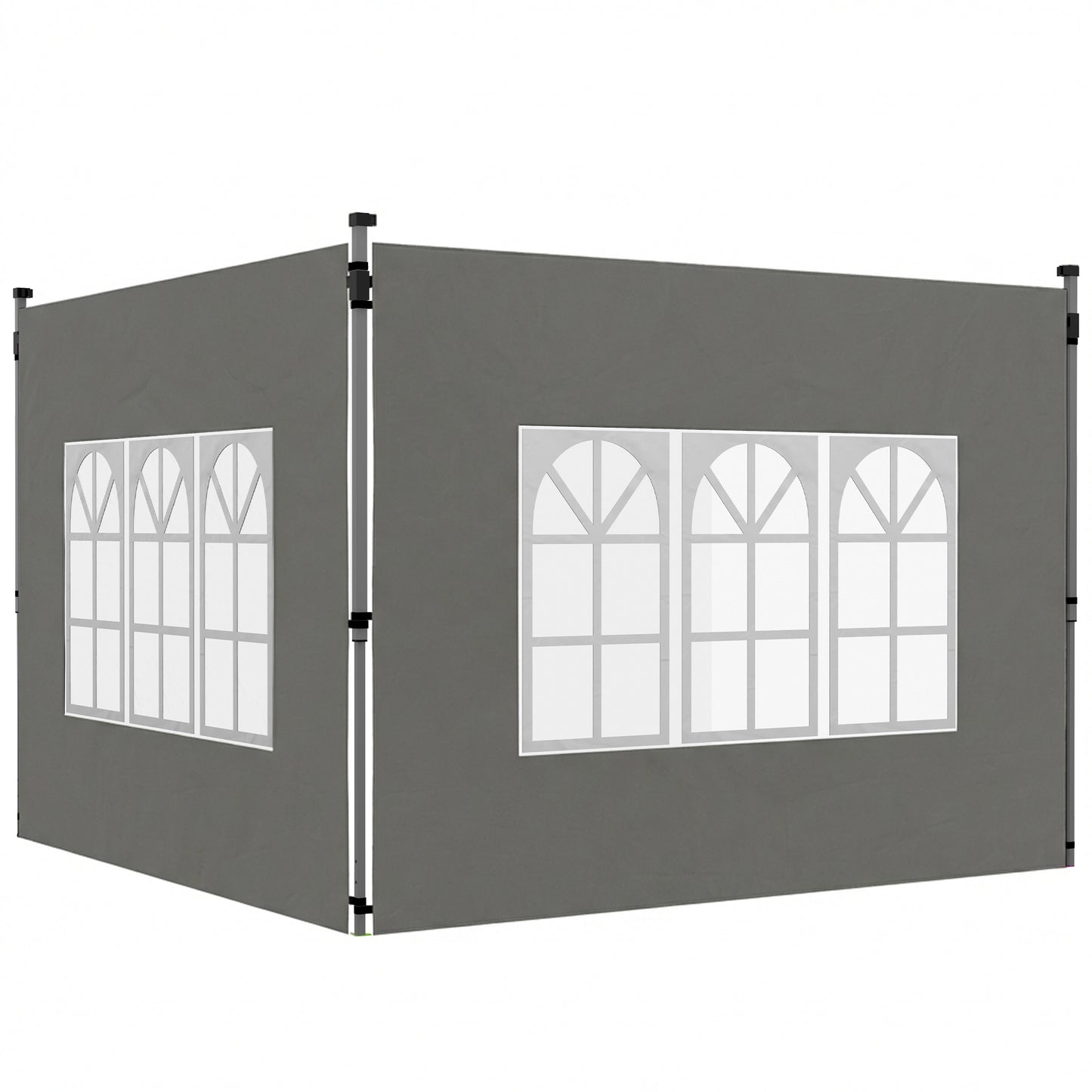 Gazebo Side Panels for 3x3(m) or 3x4m Pop Up Gazebo, Dark Grey