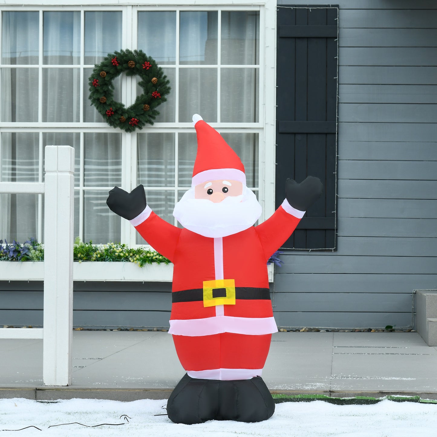 Inflatable 4ft Tall Santa Claus Xmas Decoration Airblown Welcoming Light