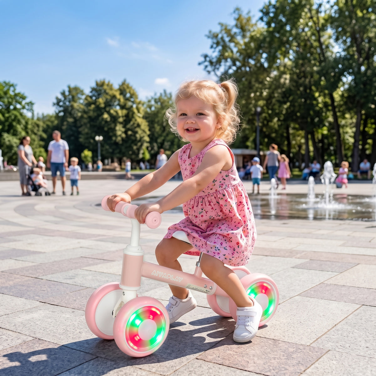 Baby Balance Bike for 1-2 Years Old, Light-up Toddler Balance Bike