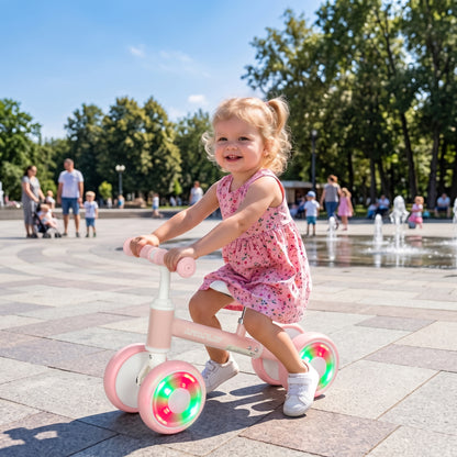Baby Balance Bike for 1-2 Years Old, Light-up Toddler Balance Bike