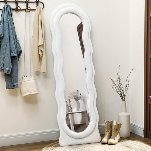 Full Length Mirror, Standing, Leaning or Wall Mirror, White