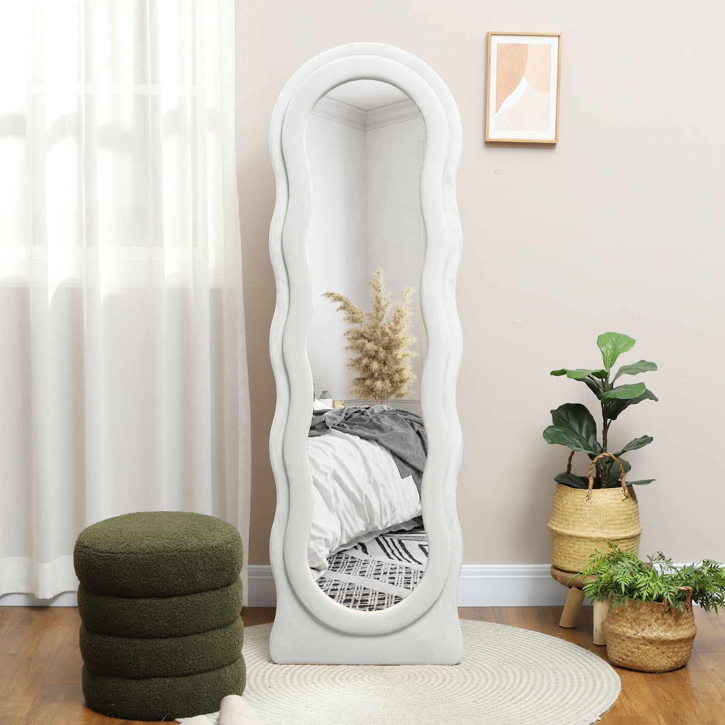 Full Length Mirror, Standing, Leaning or Wall Mirror, White