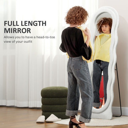 Full Length Mirror, Standing, Leaning or Wall Mirror, White