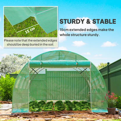 4 x 3 x 2m Greenhouse Replacement Cover ONLY for Tunnel Greenhouse