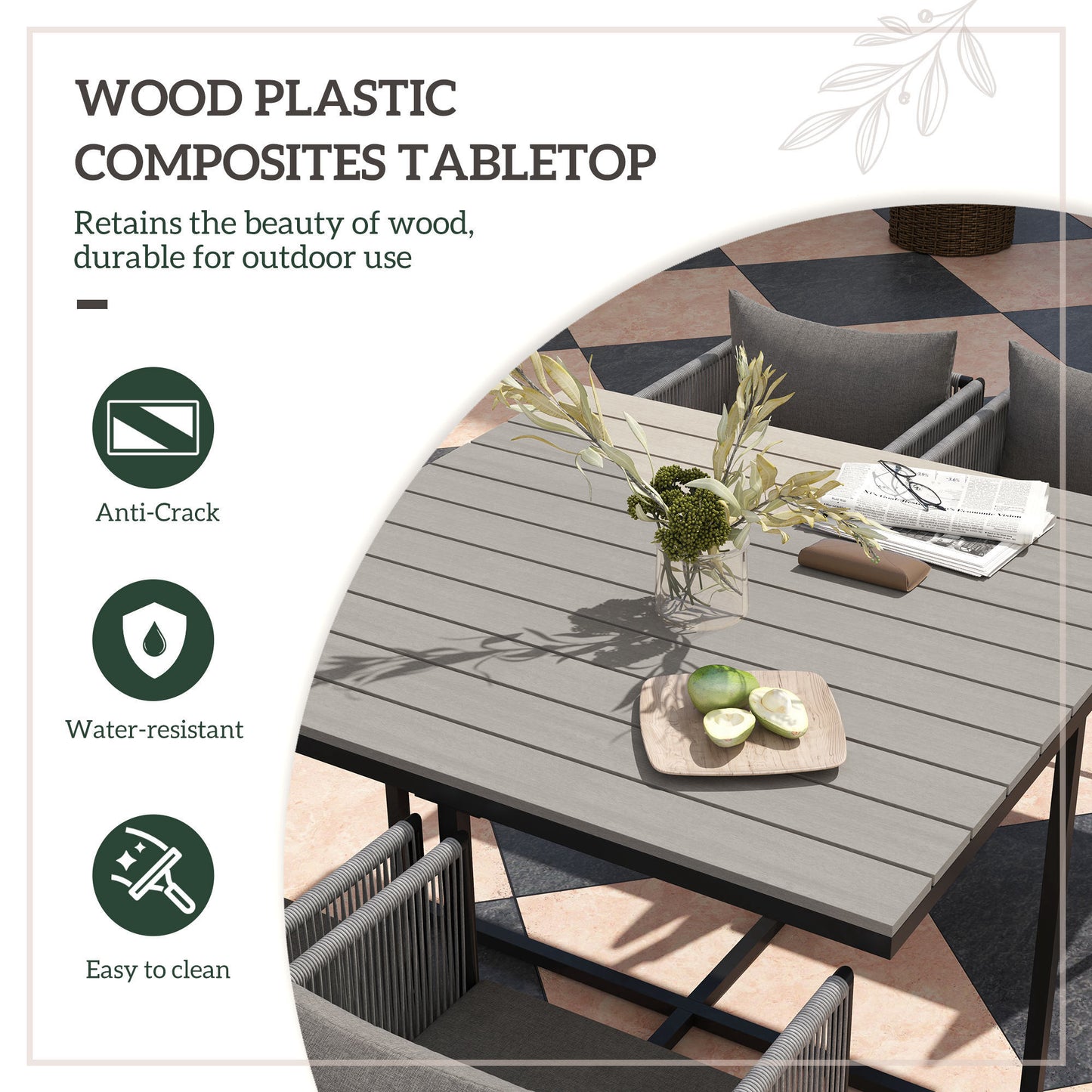 Rattan Dining Set, Rattan Cube Dining Sets w/ Space-saving Design