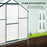 6 x 2.5ft Polycarbonate Greenhouse Walk-In Green House with Rain Gutter, Sliding Door, Window, Foundation, Green