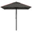 Patio Parasol Umbrella with Vent, Garden Market Table Umbrella Sun Shade Canopy with Piping Side, Grey