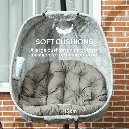 Hanging Egg Chair Outdoor Indoor Swing Chair, Folding Basket, Sand