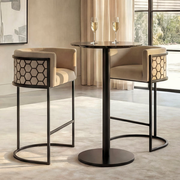 Parker Black Marble Bar Table