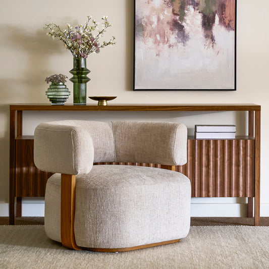 Pax Accent chair - Light Taupe - Chestnut