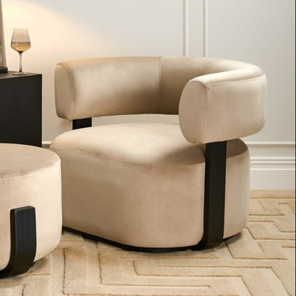 Pax Made-to-Order Velvet Accent Chair with Ash Frame