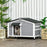 Wooden Dog Kennel for Outside 97L x 72W x 65Hcm, Grey