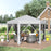 3.2m Pop Up Gazebo Hexagonal Canopy Tent Outdoor Sun Protection with Mesh Sidewalls, Handy Bag, Grey