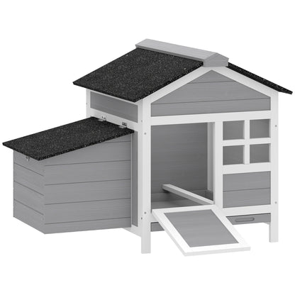 Wooden Chicken Coop with Pull-Out Tray & Nesting Box