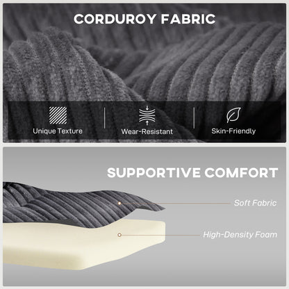 2 Seater Sofa Bed, Click Clack Pull Out Bed Settee, Charcoal Grey