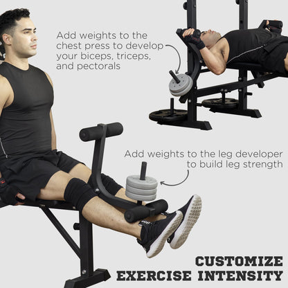 Adjustable Weight Bench Multifunction Full Body Workout Bench