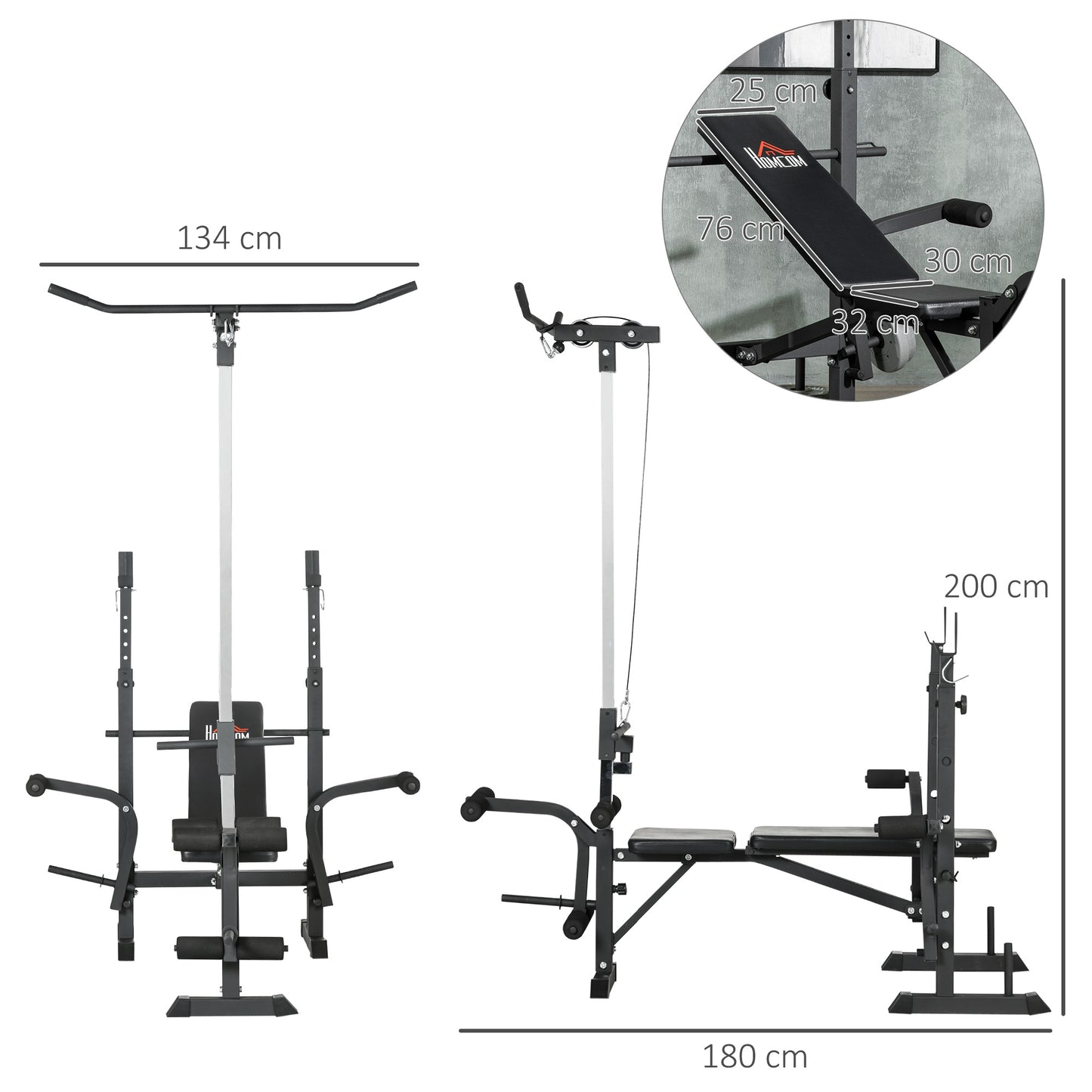 Adjustable Weight Bench Multifunction Full Body Workout Bench