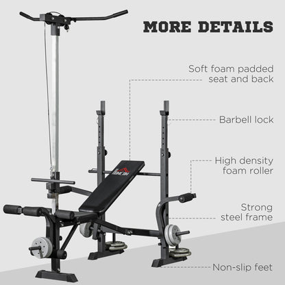 Adjustable Weight Bench Multifunction Full Body Workout Bench