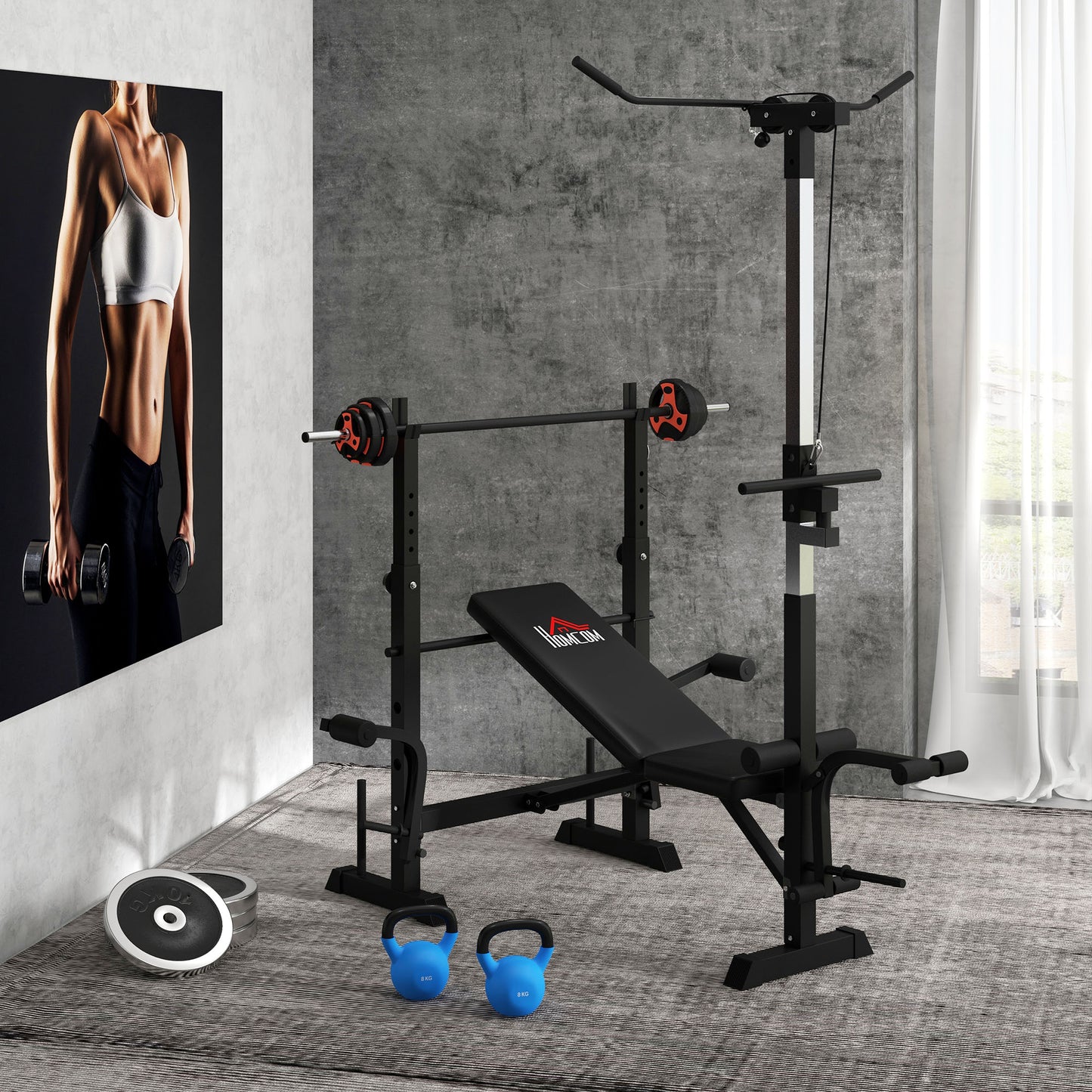 Adjustable Weight Bench Multifunction Full Body Workout Bench