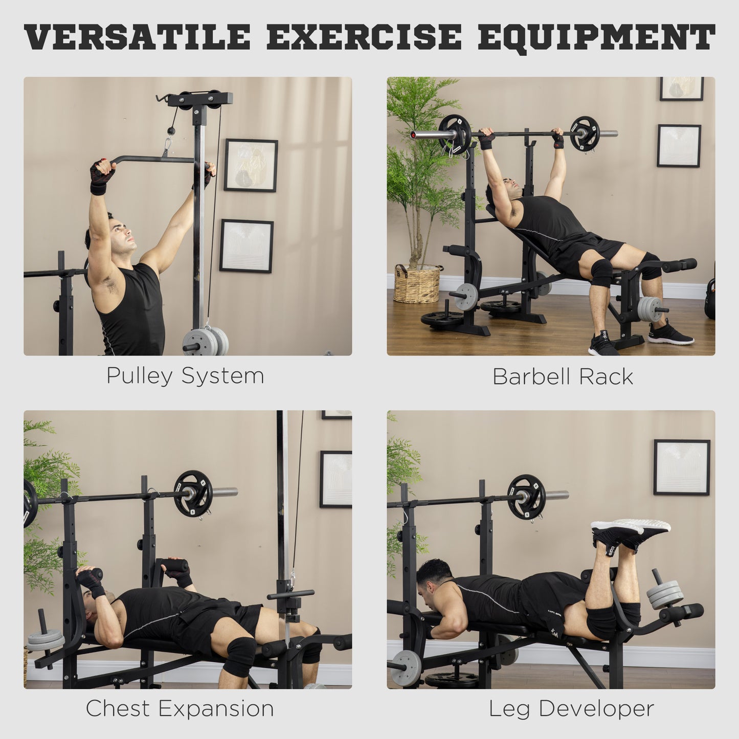 Adjustable Weight Bench Multifunction Full Body Workout Bench