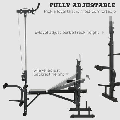 Adjustable Weight Bench Multifunction Full Body Workout Bench