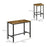 Industrial Bar Table Set, Breakfast Table with 2 Stools, 3-Piece Counter Height Dining Table & Chairs for Kitchen, Living Room, Rustic Brown