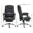 Heated Vibration Massage Office Chair with Footrest,Black