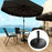 12kg Garden Parasol Base, Round Resin Garden Umbrella Base, Black