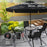 12kg Garden Parasol Base, Round Resin Garden Umbrella Base, Black