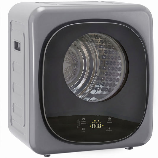 Compact Dryer Machine with 5 Modes, 4kg Small Tumble Dryer, Silver