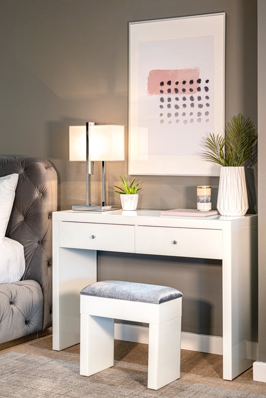 Pimlico White Glass Stool