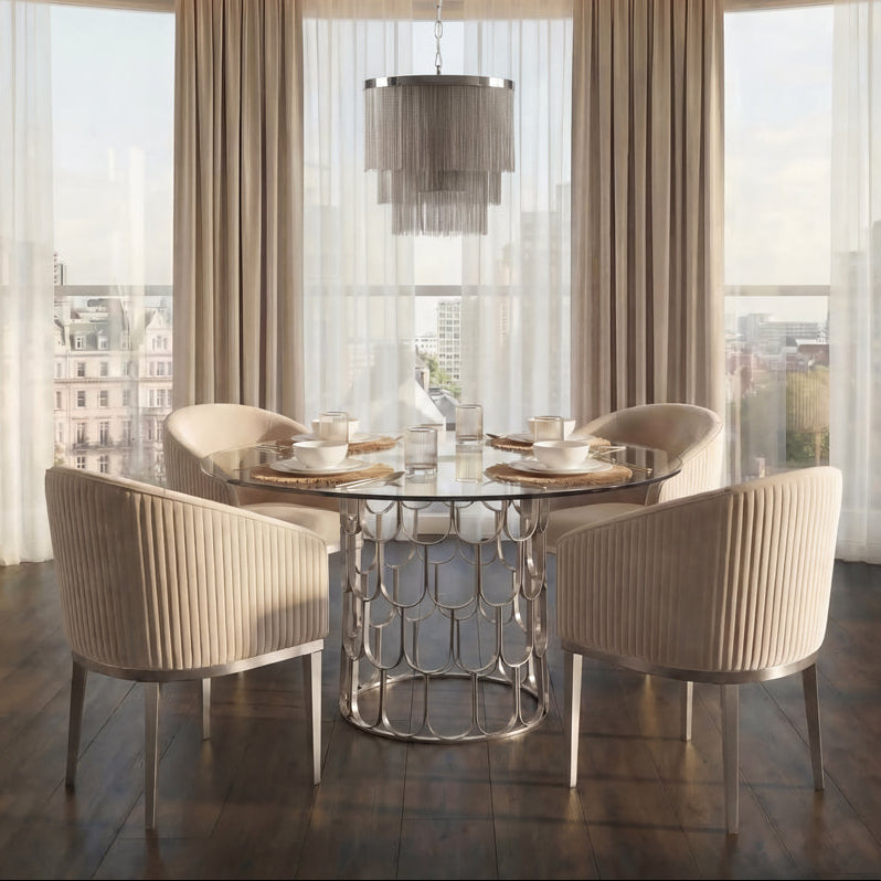 Pino 4-5 Silver Dining Table