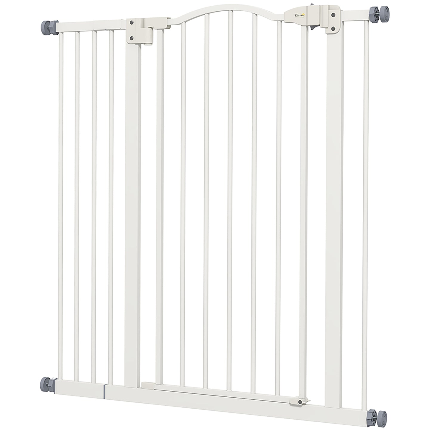 Metal Pet Safety Gate Dog Gate Folding Fence, White