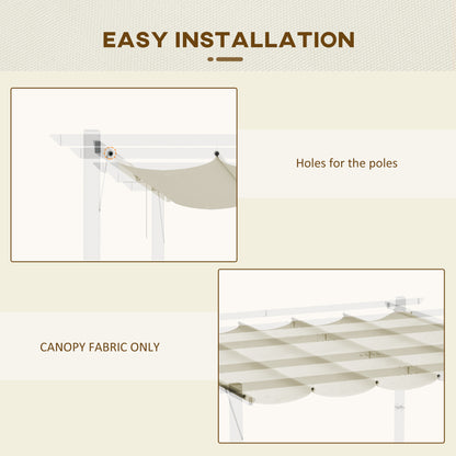 Pergola Shade Cover Replacement Canopy for 4 x 3(m) Pergola, Cream