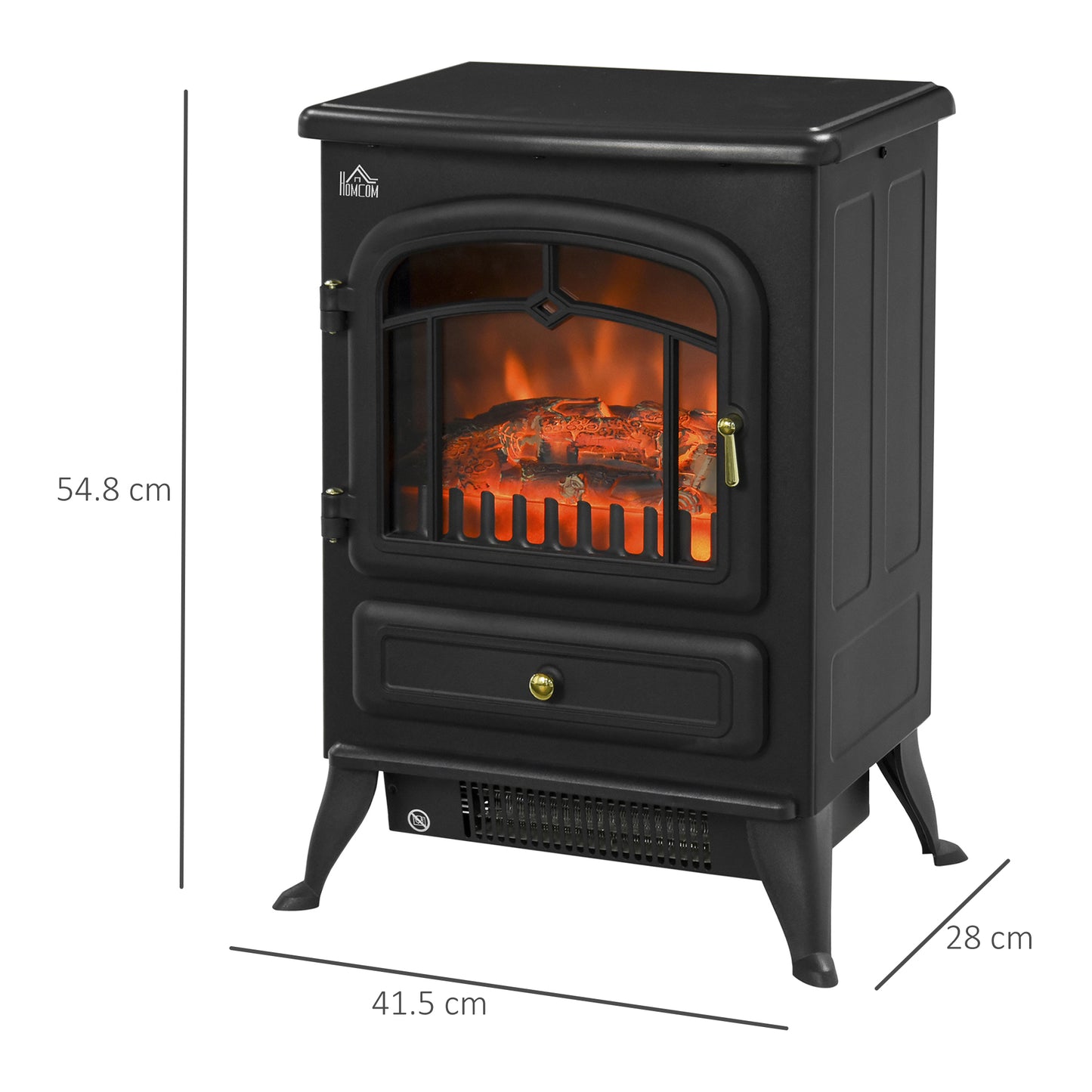 Fireplace Stove Heater Log Burning Flame Electric 950/1850W Living Room
