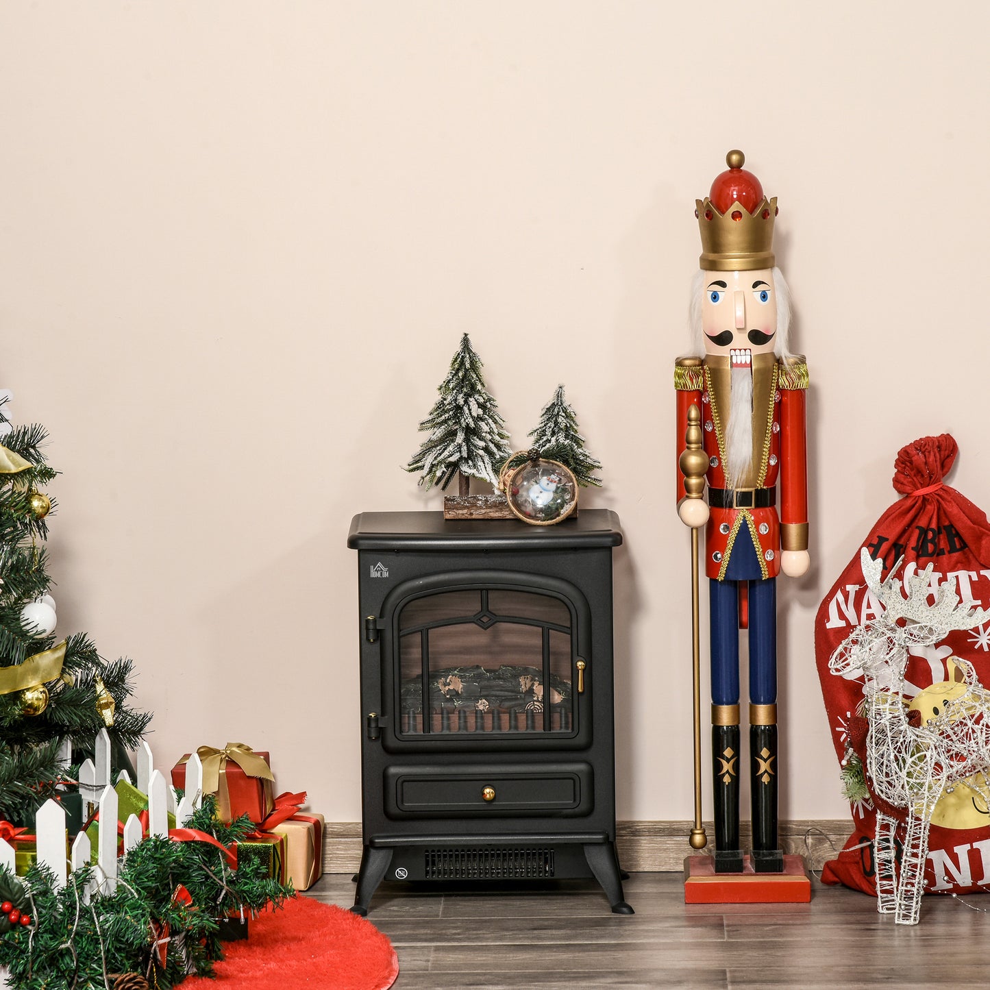 Fireplace Stove Heater Log Burning Flame Electric 950/1850W Living Room